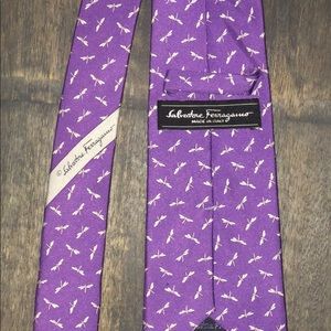 Salvatore Ferragamo Silk Tie - Purple Print